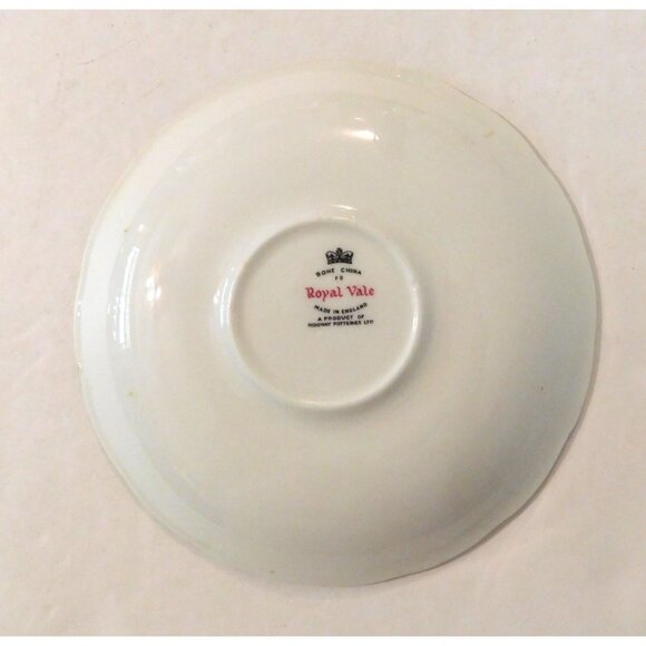 Vintage Royal Vale Bone China Tea Cup Saucer Set 7627 Pink Bell Flower Gold Trim - Picture 14 of 14